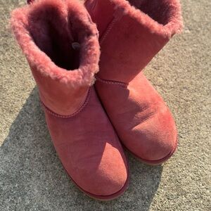 Uggs Women's Pink Suede Boots size 9